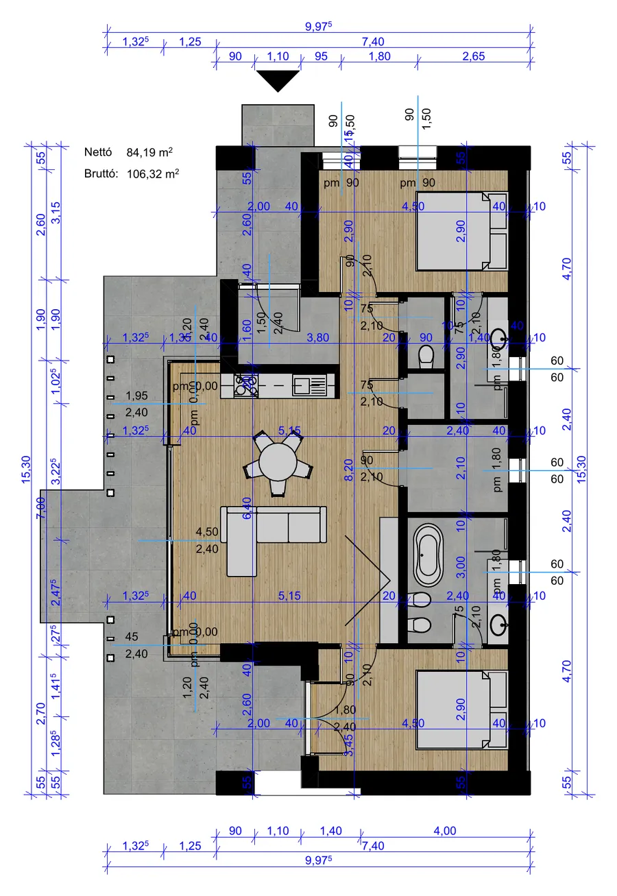 Grundriss Csenge: Csenge 80